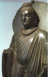 The Buddha, Kushana period, 2nd century A.D., Peshawar Valley, Pakistan (National Museum, New Delhi).