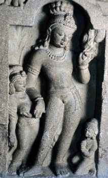 DOOR JAMB, SARNATH, 5th century (Archaeological Survey of India site museum, Sarnath).