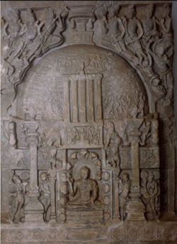 STUPA SLAB, NAGARJUNAKONDA, 3rd or 4th century A.D. (ASI site museum).