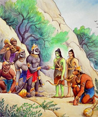 The vanara army of sugreeva