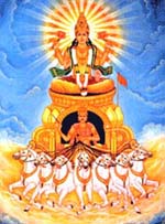 Surya with Aruna - the charioteer