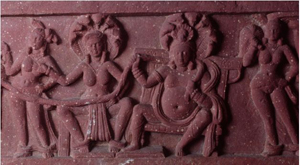 Naga Deities, Kushana period, horizontal beam (Government Museum, Mathura).